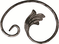 Завиток кований 220х160х12х6 вальц. лівий