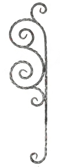 Розетка кована 950х220х12