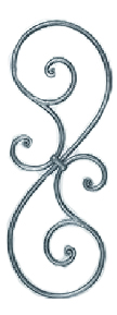 Декоративний кований елемент 400х145х12х6